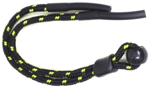 CentroStyle Sportbrillenkordel, verstellbar (CentroStyle, CS09050, gelb-schwarz) Band zur Befestigung am Brillenbügel. Sorgt für eine festen Sitz der Brille; die Länge ist einstellbar. Wird auf die Bügelenden geschoben. Schwarz mit gelben Punkten.